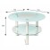 Crystal Crystal table 3, 750x750x500, aluminum/transparent glass