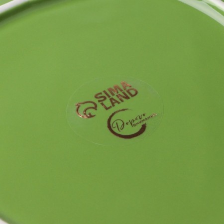 Ceramic plate "Artichoki", green, 20 x 17 cm, green color-6