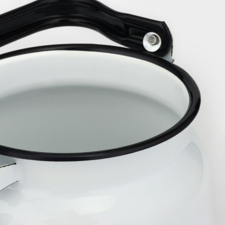Kettle, 2.3 l, without a decolle, enameled cover, induction, white color-2