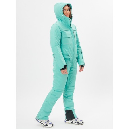 Ski jumpsuit female turquoise color, size 48-3