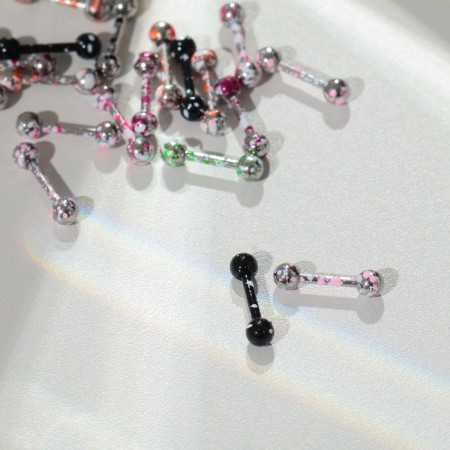 Piercing in the eyebrow “Balls” marble, l = 0.8 cm, color mix (packing 20 pcs.)
