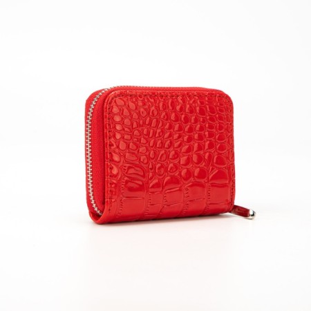 Women's wallet with lightning, red color-1