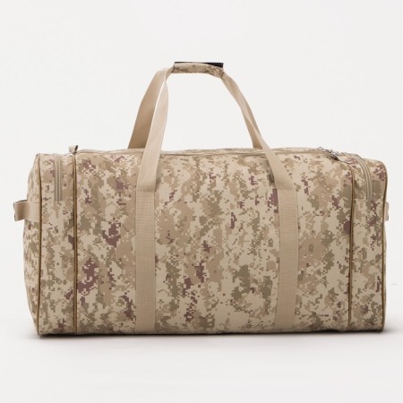 Road bag on lightning, 3 external pockets, a long belt, beige color-1