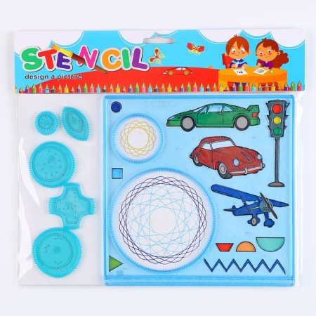 Stencil of stencil “Transport” with coloring-4