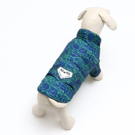 Dog jacket "Matrix", size 8, blue-green (DS 23, Osh 26, OG 32 cm)-2