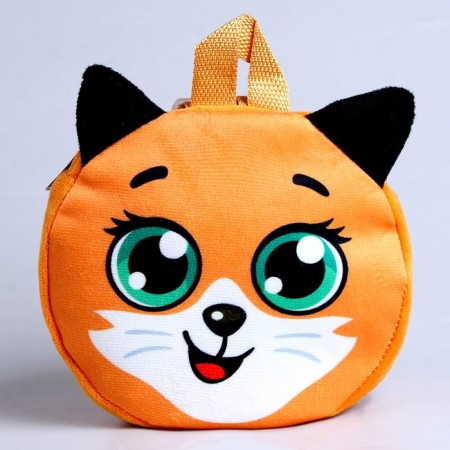 Baby backpack for the girl "Fox Alice", 18x18 cm-1