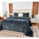 The bedspread with pillowcases Sofi de Marko "Rosalin", size 240x260 cm, 50x70 cm - 2 pcs, color anthracite