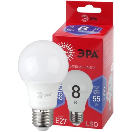 LED LED era Red Line “GRUSH”, 8 W, E27, 640 lm, 6500k, glow cold white