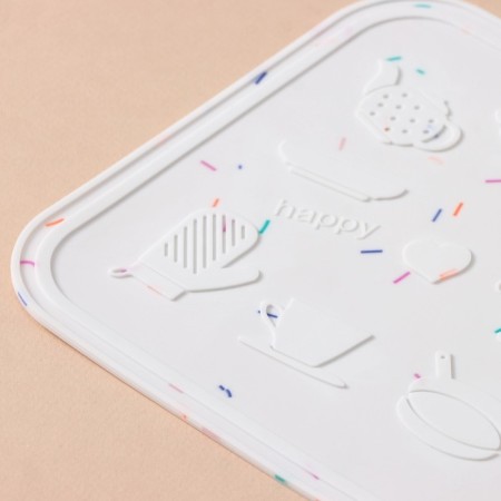 Hot "confetti" stand, 17.4 × 17.4 cm, white color-2
