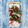 Jewelry jewelry "spruce composition" (set 2 pcs) Bant cage, 13x12 cm, red
