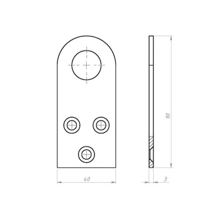 Sample-co-chop tundra Krep, 40x90 mm, zinc, in packaging 1 pc.-2