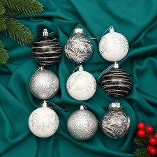 Set of balls plastic D-6 cm, 9 pcs 