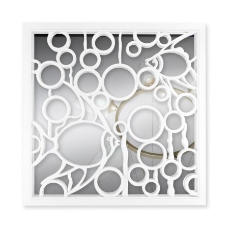 Wall mirror "fish", mirror surface 34.5 × 34.5 cm, white color-1