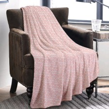 Plaid, size 150 × 200 cm, print ornament, peach