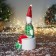 Soft toy "Snowman in a radiant suit with long legs" 42x19 cm, red-green