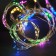 Garland "Curtain" 2.8 × 3 m dew on hooks, with a remote control, IP20, silver thread, 300 LED, glow of multi, 8 modes, USB