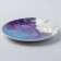Ceramic dish for serving "marble", 17 cm, white-blue color