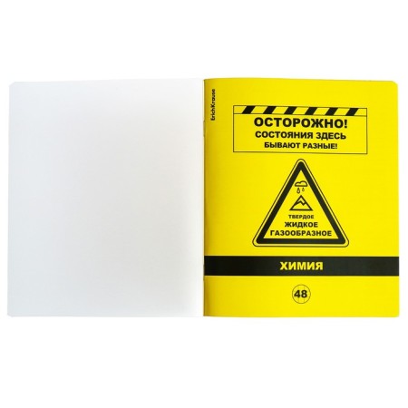 Subject notebook, 48 sheets, cage, chemistry, Erichkrause "BENFORMED", plastic cover silk-screen cover, OFSET BELICE 100%, info block-2
