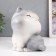 The piggy bank "kitten" is height 17 cm, width 13 cm, length 14 cm.