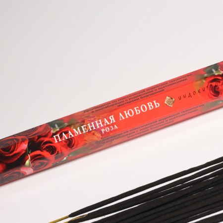 Incense "Fiery love", 20 wands in packaging, hexagon-1