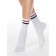 Extended women's socks with bright strips of Contte Elegant Active, size 25, white, red color