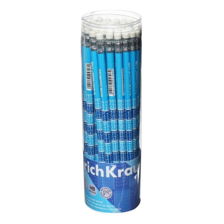 Chernographic pencil with Erich Krause 2x2 "Multiplication table", hb, barn d = 2.2 mm, wood, round in a tube, blue case-10