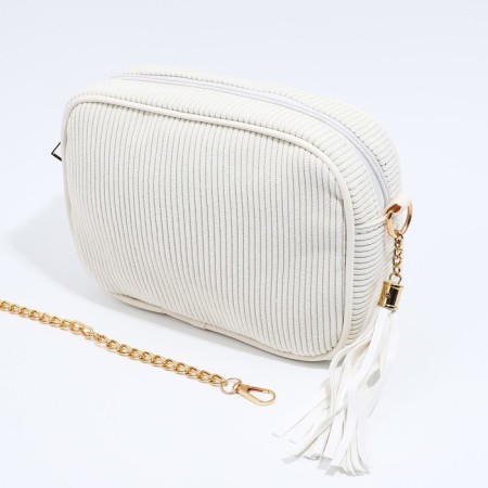 Cross-Bodi Bag on a zipper, beige color-5