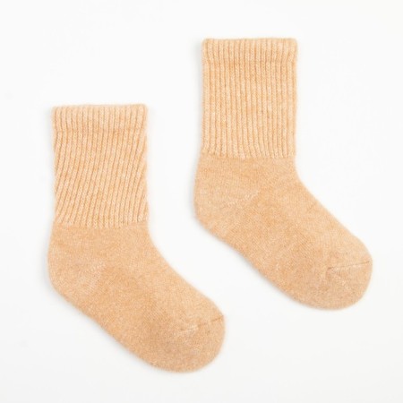 Children's socks with a camel fluff, beige color, size 3 (3-4 years)