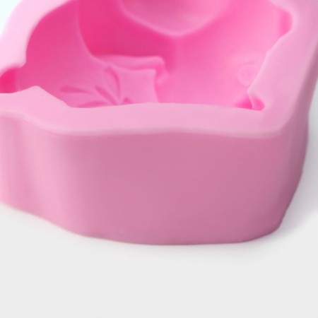 Mold Dolyana "Bunny", silicone, 9.5 × 8.2 × 4 cm, pink color-2
