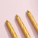 Candles in the cake "Spiral", 6 cm, gold, set 10 pcs