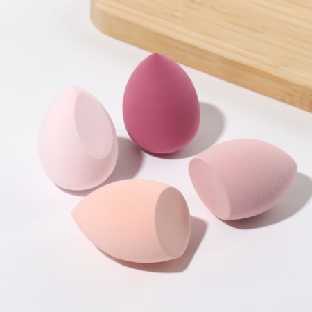 Makeup sponge, set - 4 pcs, increase when getting wet, pink color-7