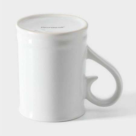 Mug Beer Ceramic Dolyana, 300 ml, 12 × 8 × 10.3 cm, white color-3