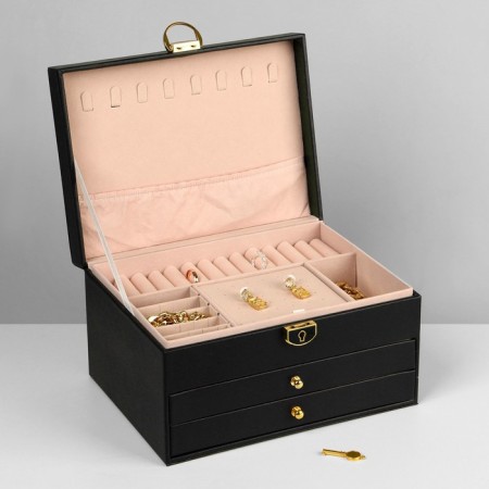 Steam for jewelry "Casket" 3 tiers, 23 × 17 × 13 cm, black color-7