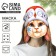 Mask on the elastic band “Rabbit in a hat”, 24.8 x 27.3 cm., 250 g/sq.m