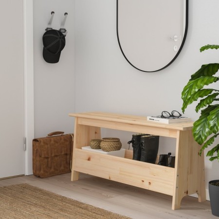 Barks with a storage department Perjohan, 100x25x45, Massive Pine-9