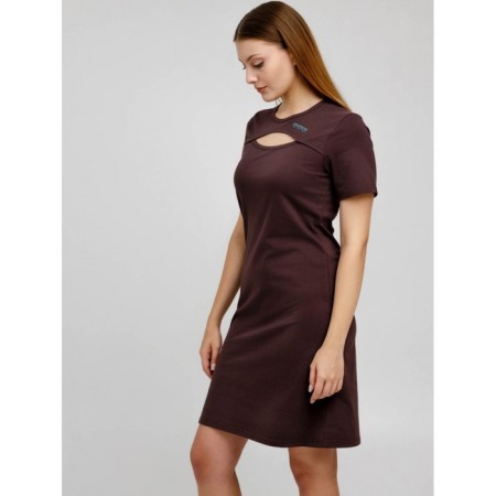 Women's dress "Three hearts", size 44, brown color-1