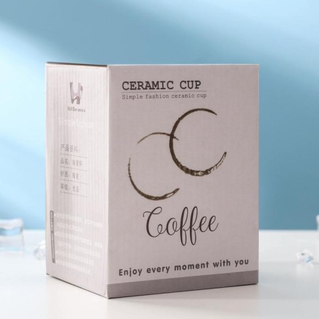 Ceramic mug with a metal lid and a unicorn tube, 450 ml, color mix-6