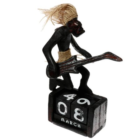 Souvenir tree calendar "Aboriginal with guitar" 23x16x7 cm-6