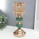 Summary Metal for 1 candle "Malachite stones" gold 30x11.5x11.5 cm