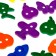 Labor "Funny figures" in a bank, 24 pieces, mix, according to the Montessori method