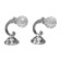 Hook for curtains ks008, one -rod, color chromium