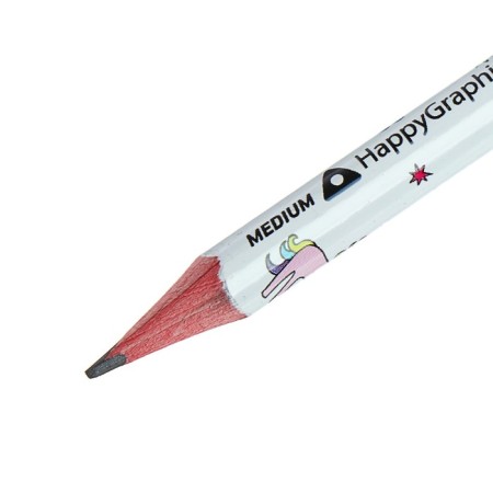 Pencil Chernographic 2 mm Happy Graphix "Unicorn", NV, three -sided-1