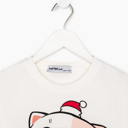 Pajama New Year's nursery KAFTAN "New Year's cat", size 34 (122-128 cm)-6
