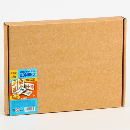Domino "Children's toys", 28 elements, dick size: 3x6x0.4 cm-2