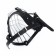 Mercorizer Metal No. 3 with a tripartite strap, pressed skin, black