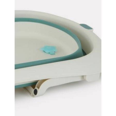 Bath Baby Rant Lobster, with a drain, folding, 79x49 cm, white/green color-3