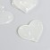 Decor for creativity plastic "Brilliant heart" white 3.1x3.7 cm