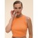 Female T -shirt, size 48, orange color
