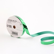 Plastic metallic tape, 1.2cm x 45m, green