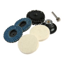 A set of tundra circles, coral, 2 felt, 2 petal, 50 mm, with an adapter, 6 pcs.